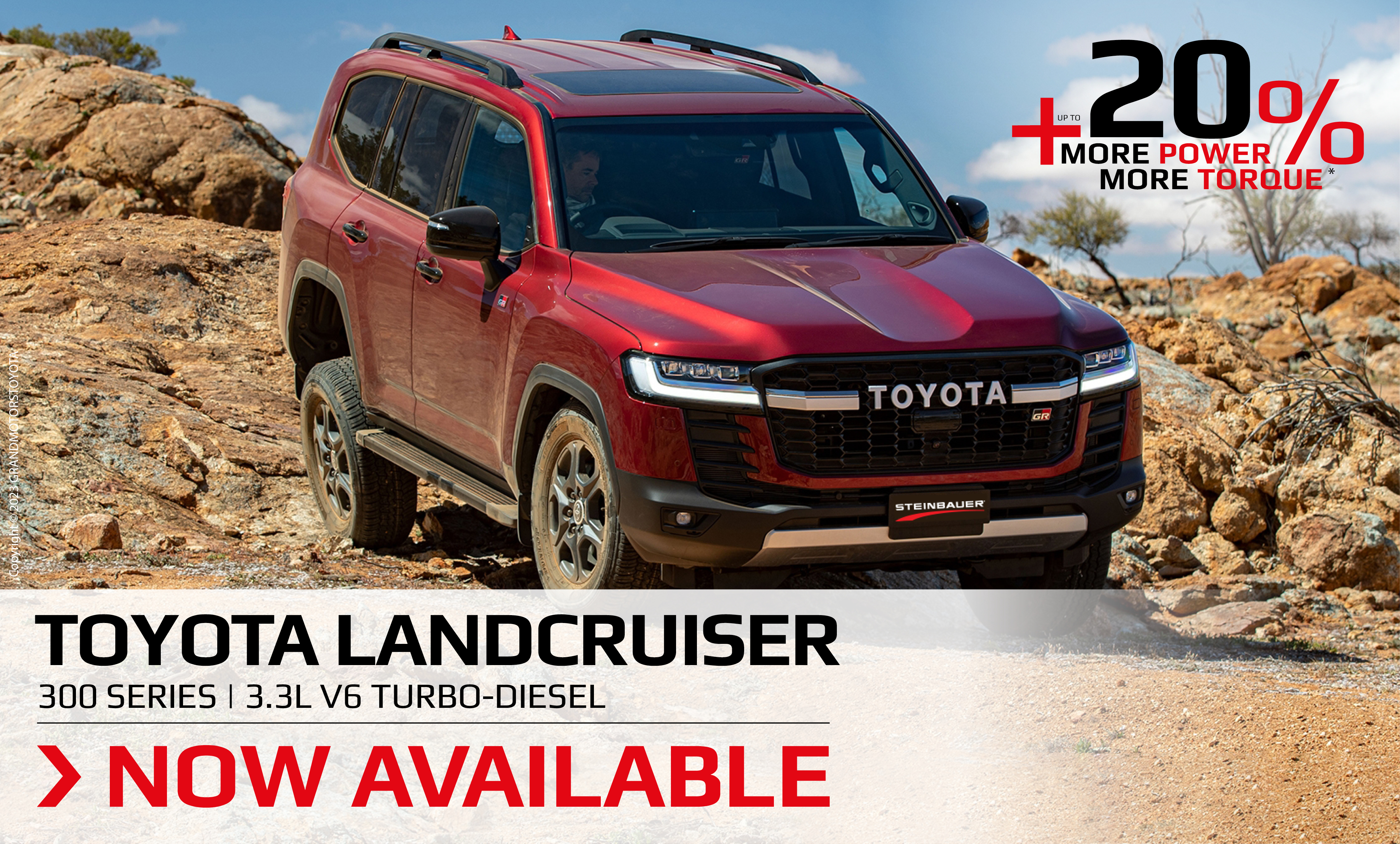 NOW AVAILABLE
Toyota Landcruiser 300 Series | 3.3L V6 turbo-diesel